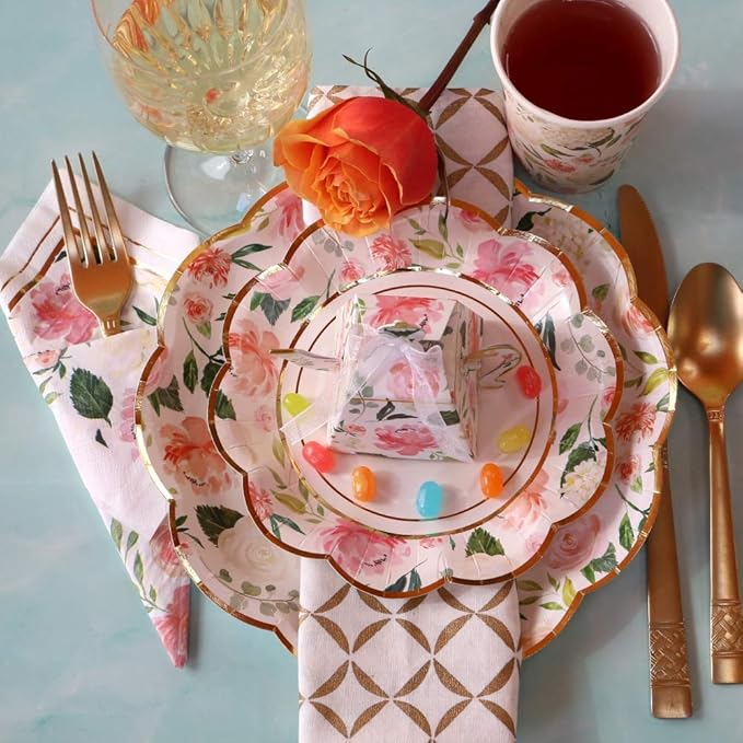 Kate Aspen Vintage Floral Tea Party Teapot Favor Boxes (Set of 24) - Perfect for Wedding Favors For Guests, Bridal Showers Brunches, Baby Showers, Birthdays - Bloomnest
