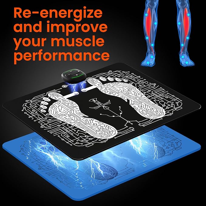 TENS/EMS (Foot Muscle Stimulator), Portable Foot Massager for Neuropathy - Soothing Comfort & Revitalization for Body and Feet - Bloomnest