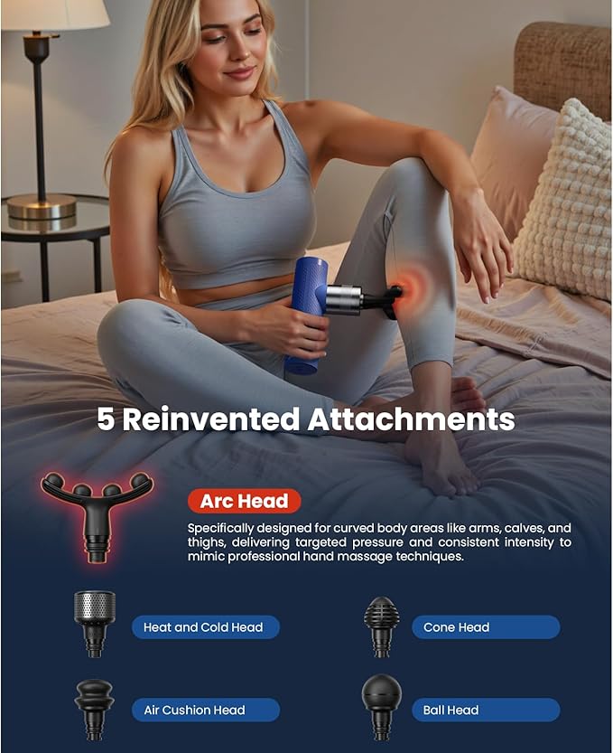 BOB AND BRAD A7 Pro Massage Gun with Heat and Cold Therapy, FSA Eligible/HSA Eligible, 11mm Amplitude Mini Massage Gun Deep Tissue Portable, Professional Muscle Massager for Pain Relief, Ideal Gift - Bloomnest