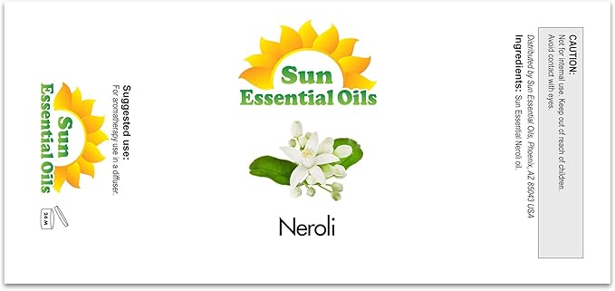 Sun Essential Oils Neroli Essential Oil 2 oz - Neroli Aromatherapy Oil - Bloomnest