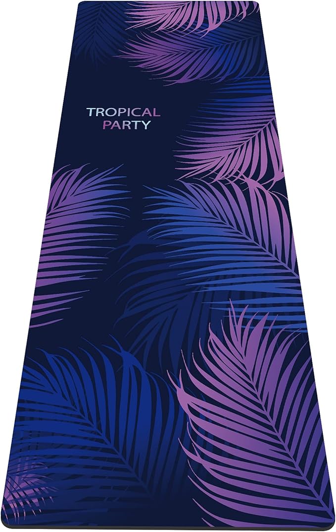 nuveti Yoga Mat Print Extra Thick TPE Non Slip Fitness Exercise Mat with Carrying Bag,72"x24" Extra Thick 6MM Exercise & Workout Mat for Yoga, Pilates Fitness and Floor Exercises - Bloomnest