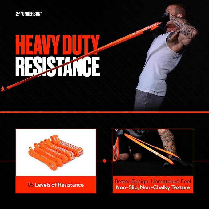 Undersun Resistance Bands for Working Out | Heavy Resistance Bands for Strength Training & Pull Up Assistance | Indoor/Outdoor, Gym, Home Exercise Bands Resistance - Bloomnest