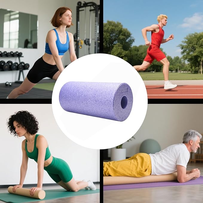 Foam Roller, Deep Tissue Massager with Textured, Full Body Massage Tool with Ergonomic Design, Muscle Recovery Back Legs Arm, Neck Foot Yoga Pilates Stretching Workout Exercise Travel - Bloomnest