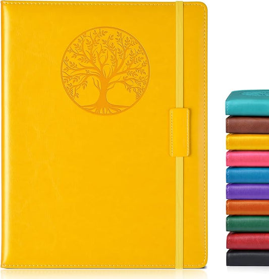 Lined Journal Notebook for Women Men,256 Pages A4 Large Hardcover Leather Journals for Writing,Travel,Business,Work,School,College Ruled Notebooks for Note Taking, Diary Notepad 8.6"×11" - Bloomnest