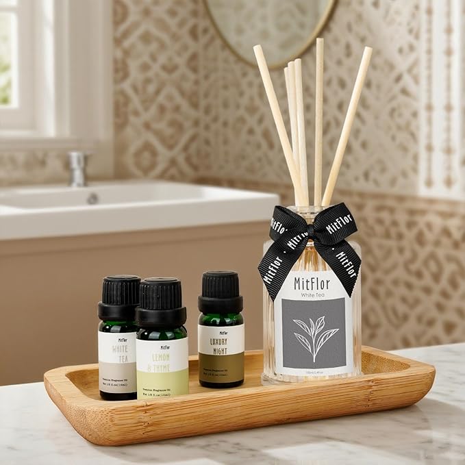 Hotel Fragrance Diffuser Oil Gift Set - Premium 6 x 10 ml, 0.34 fl oz, MitFlor Luxury Hotel Essential Oils Diffuser Scents - Inspired by The Hilton, Marriott, Shangri-La, Four Seasons, and W Hotel - Bloomnest