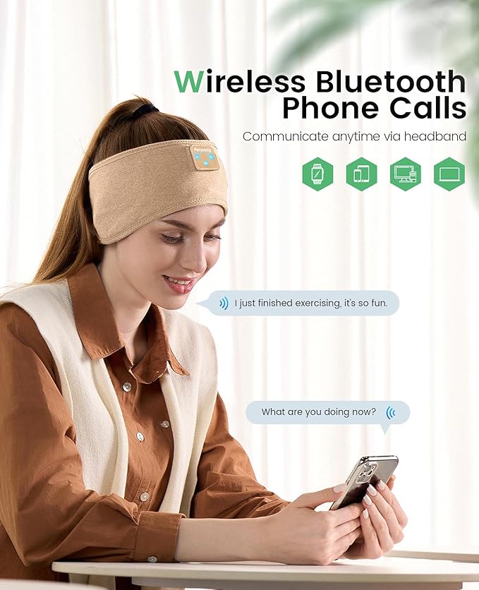 Bluetooth Headphones Headband, Sleep Headphones Bluetooth Headband for Side Sleepers, Reduce Snoring Disturbance for Sleeping, Wireless Headphone for Workout Running Cool Gadgets Unique Gifts - Bloomnest