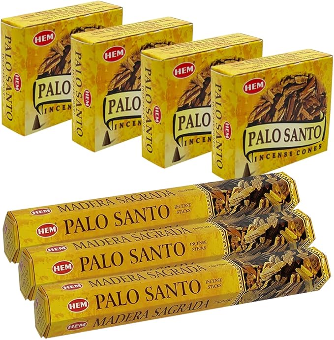 Palo Santo Incense Sticks and Cones Variety Pack with Burner Holder Bundle from Hem Incense Trumiri for Smudging and Aroma TRUMIRI