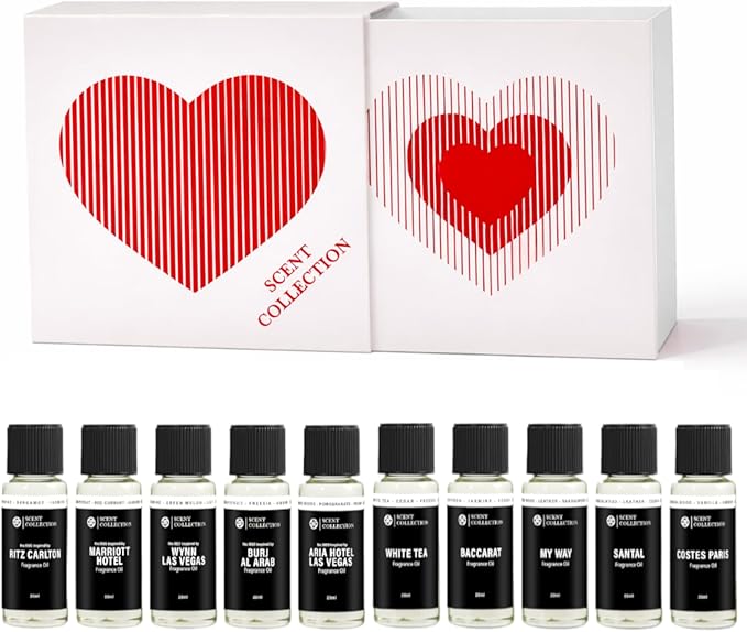 Hotel Diffuser Oil Set - Inspired by 5-Star Hotels - Gift Set for Diffuser & Room Scenting - Aromatherapy Oils with Notes of Cardamom, Tuscan Leather, and Sandalwood (20 ml/ 0.68 fl oz,Top 10 Scents) - Bloomnest
