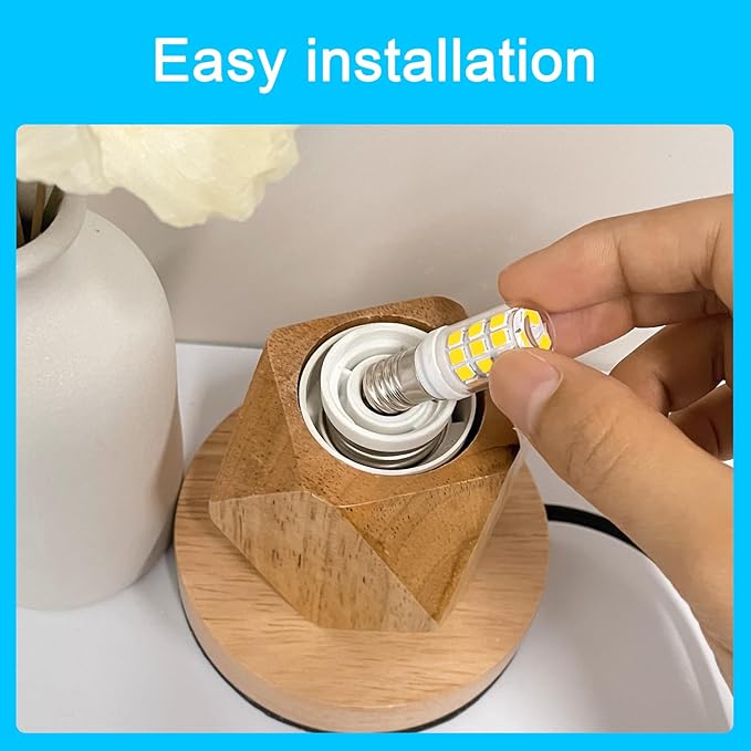 E12 Dryer LED Light Bulb for Dryer Drum and Specific 120V S6 Water Dispenser Light Bulb WE05X20431 WP22002263 Candelabra Screw Base Night Light 3W Cool White 6000K 2-Pack - Bloomnest