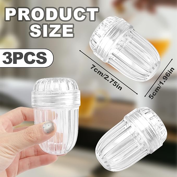 3 Pcs Plastic Fruit Infuser Insert, 2.75" X 2" Transparent Flower Tea Infuser for Wide Mouth Bottles, Detachable Fruit Water Diffuser for Hydro Flask, Iron Flask, Thermo Flask - Bloomnest