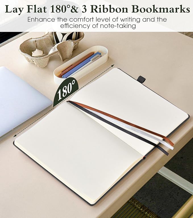 PAIBAS Blank Journal Notebook for Women Men,160 Pages,A5 Hardcover Sketchbook for Drawing, Sketch book, Unlined Notebooks for School,Work, Note Taking,Travel Journals for Writing 5.8"x8.5" (Black) - Bloomnest