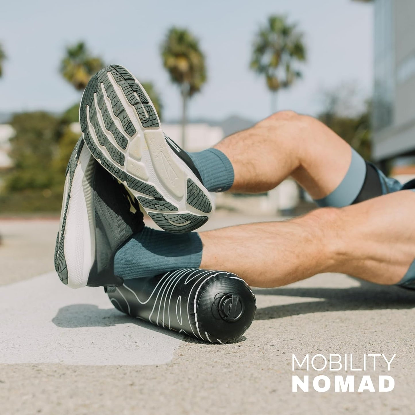 Inflatable Foam Roller – Travel Muscle Recovery Tool, Deep Tissue Massage, Physical Therapy, Hiking & Gym – Adjustable Firmness – Includes Pump, Bag & Adapters