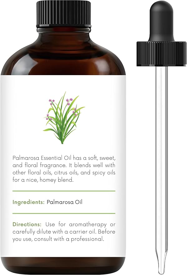 Handcraft Blends Palmarosa Essential Oil – 1 Fl Oz – 100% Pure and Natural – Premium Grade Essential Oil for Diffuser and Aromatherapy, Skin, Massage, Candle and Soap Making Fragrance - Bloomnest