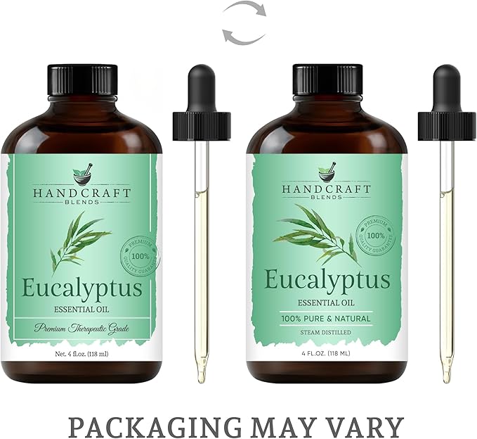 Handcraft Blends Eucalyptus Essential Oil – Huge 4 Fl Oz – 100% Pure and Natural – Premium Grade Essential Oil for Diffuser and Aromatherapy, Skin, Massage, Candle and Soap Making Fragrance - Bloomnest