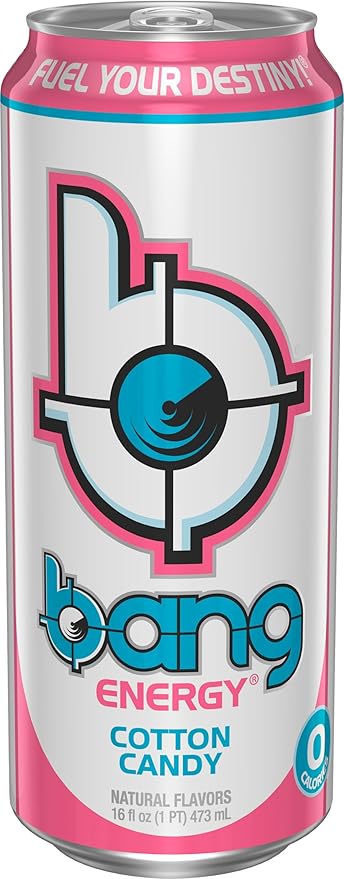 Bang Energy Cotton Candy, Sugar-Free Energy Drink, 16-Ounce (Pack of 12) - Bloomnest