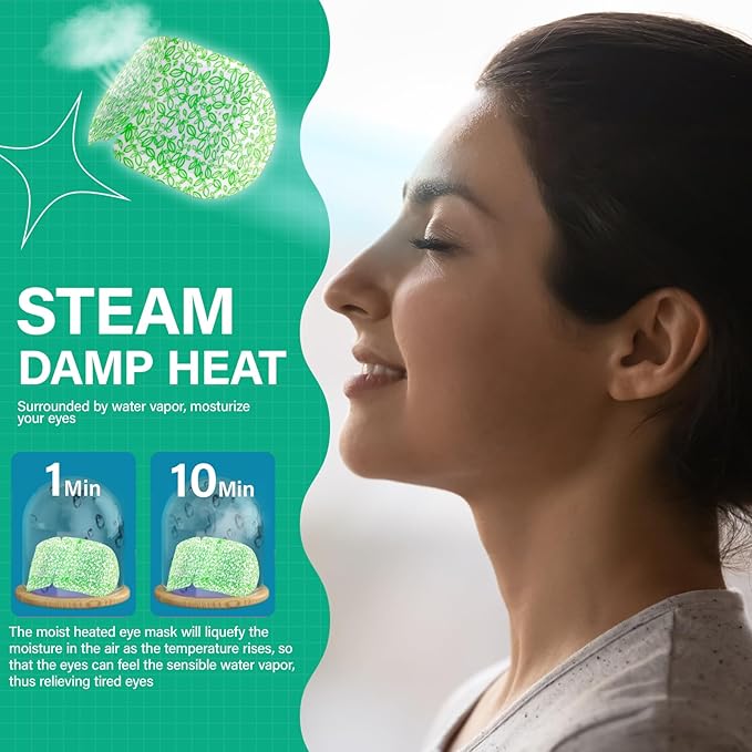 16 Packs Steam Eye Mask,Warm Eye Compress for Dry Eyes Sleep Mask,Hot Auto Heated Eye Masks Relaxing Items for Women Moist Heat for Eyes Soothing Eye Fatigue,Disposable EyeMask for SPA Essentials - Bloomnest