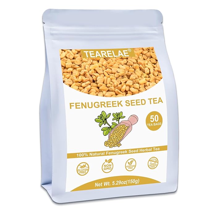TEARELAE - Fenugreek Tea Bag - 3g x 50 Count - Premium Natural Fenugreek Seed Tea - Non-GMO - Caffeine-free - Support Digestion & Improve Heart Health - Bloomnest