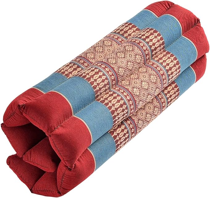 Zafuko Rollable Cushion - Organic Kapok Filling, use Rolled or Flat for Yoga and Meditation, Lightweight, Great car or seat Cushion - Bloomnest