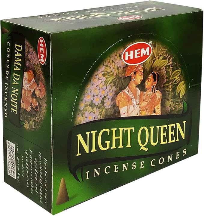 TRUMIRI Night Queen Incense Cone Bundle with Holder - 120 Cones (12 Packets of 10) TRUMIRI