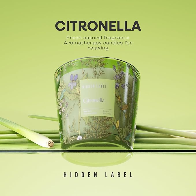 Citronella Candles Outdoor Large, 3-Wick / 30oz Large Soy Candle, Long Lasting Highly Scented,Candle for Patio, Garden & Camping, Summer Camping Huge. - Bloomnest