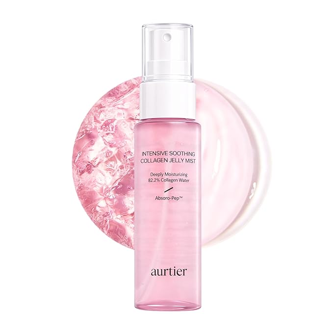 Intensive Soothing Collagen Jelly Mist, Deep Hydrating Pink facial mist, Elasticity Moisturizer, Dewy Glow Spray, Hyaluronic Acid, Lightweight Gentle for All Skin, Korean skin care 1.01 fl oz - Bloomnest