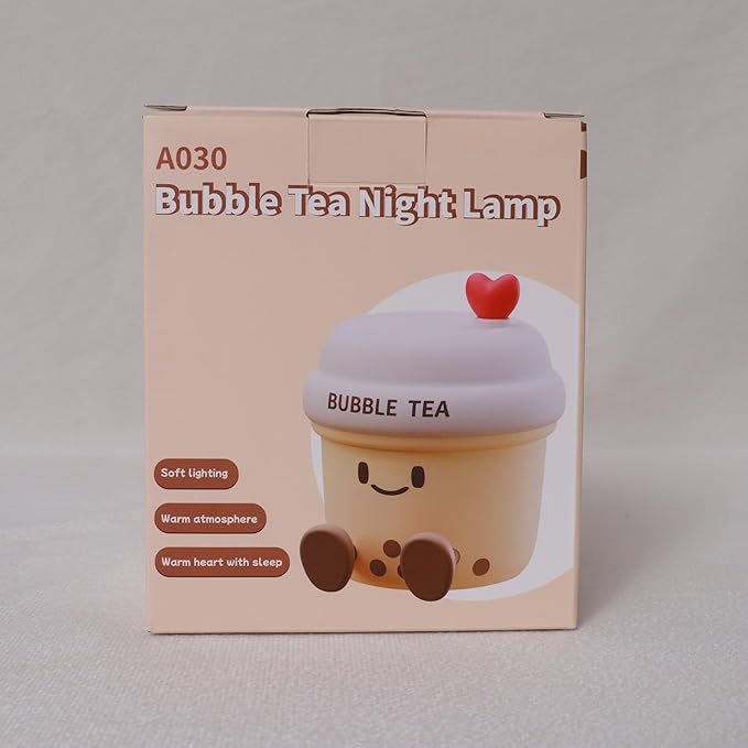 YuanDian Boba Bubble Tea Night Light, Cute Silicone Lamp Gift for Kids Girls Boys, Bedroom Decor for Christmas Birthday - Toddler Safe Kids Room Accessories - Bloomnest