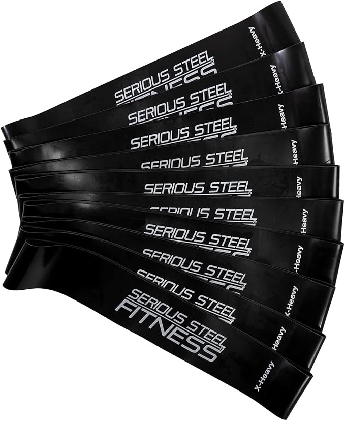 Serious Steel Fitness Mini Resistance Loop Bands | Rehab and Prehab Stretch Bands | 12" Exercise Workout Bands (Sets of 5 Pack and Sets of 10 Pack Trainer Options Available!) - Bloomnest