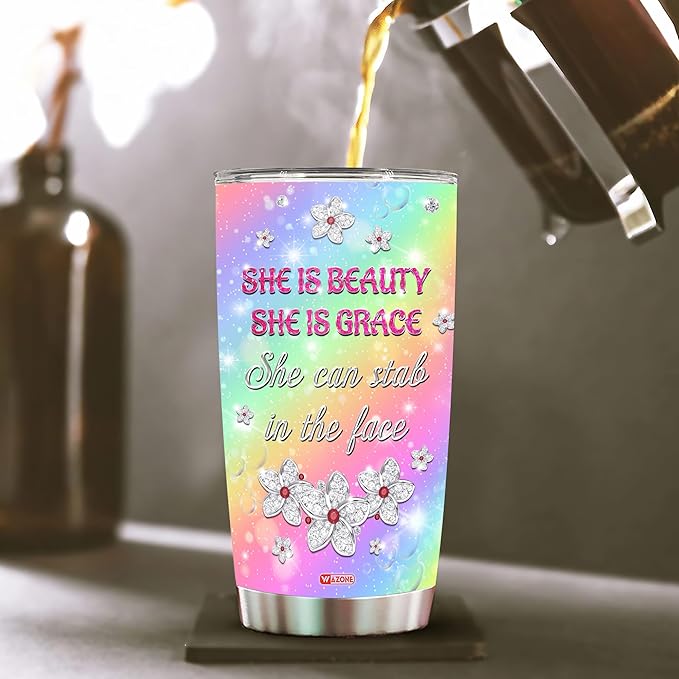 WAZONE Personalized Unicorn Insulated Tumbler Cup With Name Sayings Stainless Steel Double Wall Vacuum Travel Mug 20oz 30oz Funny Thermos Sarcastic Themed Customized Gifts For Women Girl Her - Bloomnest