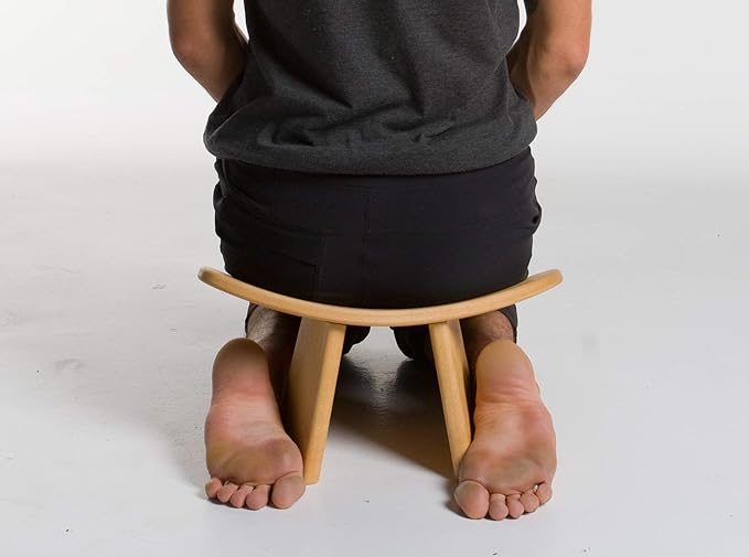 Meditation Bench IKUKO Original, Portable Version with Bag, Locally Handmade Wooden Kneeling Ergonomic Seiza Seat, Prana Yoga - 2 Colors, 3 Height Sizes - Bloomnest