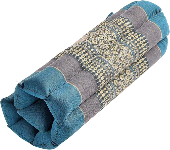 Zafuko Rollable Cushion - Organic Kapok Filling, use Rolled or Flat for Yoga and Meditation, Lightweight, Great car or seat Cushion - Bloomnest