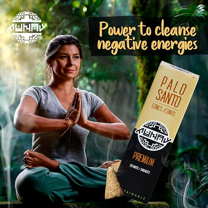 Palo Santo Cones l Handmade Bursera Graveolens Incense for Purifying, Cleansing and Meditation (20 Units Pack) l Sustainable Holy Wood l Munay Munay