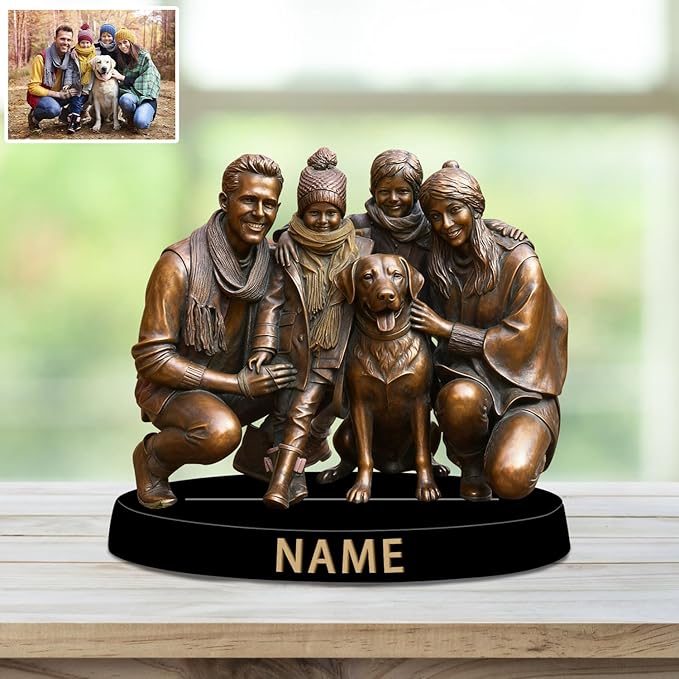 Custom Photo Copper Metal Style Desk Decor Photo Frame Sign Plaque 2D Flat Printing, Personalzied Copper Metal Style Picture Frame for Couple Wedding Family Anniversary Birthday Gifts - Bloomnest