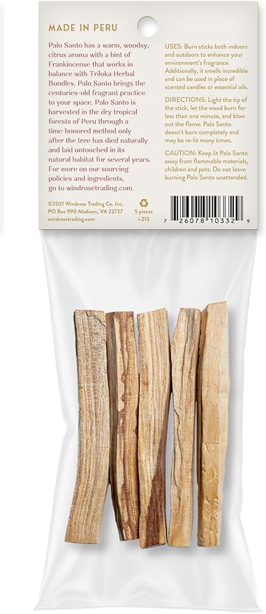 Triloka Palo Santo - 5 Count TrilokaAromatherapy