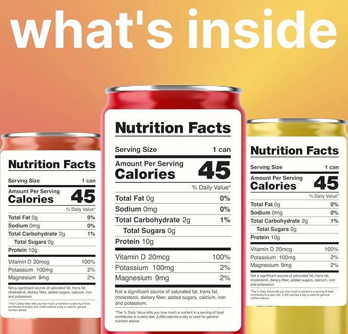 Wet Hydration Protein Water Variety Pack | Functional Electrolyte Drink with Clear Whey Protein & BCAAs - Passion Guava, Pineapple Whip, Kiwi Strawberry (12 fl. oz. Cans, Pack of 12) | Zero Sugar, 10g Protein, Low Calorie, Magnesium, L-Theanine, Functi... - Bloomnest