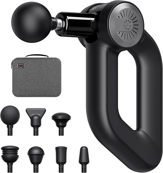 Shaw Strength S6 Pro Massage Gun Deep Tissue Percussion with 16mm Amplitude, Professional Muscle Massager Gun for Athletes Pain Relief, Handheld Massagers for Muscles, 7 Attachments - Bloomnest