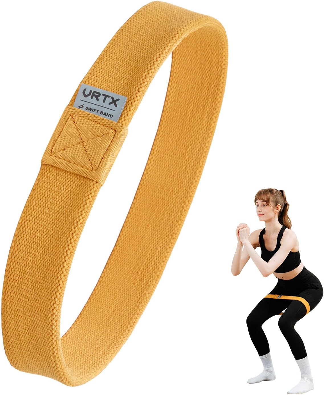 VRTX Swift Bands for Glutes & Legs Exercise | Booty Bands for Home & Gym Workout | Fabric Resistance Bands with Soft Mesh Cloth | Skin-Friendly, Non-Slip Hip Circle – Single Pack