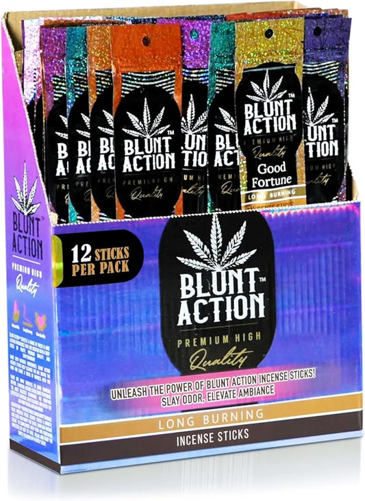 Tulasi Blunt Action Incense Sticks, 12 Packs, 144Pc, Long Lasting Fragrance, Natural Essential Oils Hand Rolled Incense Sticks for Aromatherapy, Relaxing, Yoga, Meditation, Prayer Tulasi
