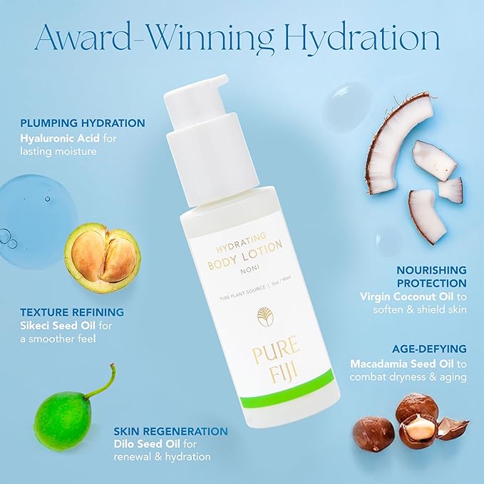PURE FIJI Hydrating Body Lotion Travel Size, Noni (3oz/90ml)