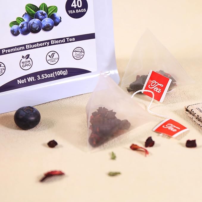 TEARELAE - Blueberry Tea, 40 Count - Premium Blueberry Tea Bags with Hibiscus, Mint & Raisins - Refreshing Taste - Non-GMO - Caffeine-Free - Bloomnest