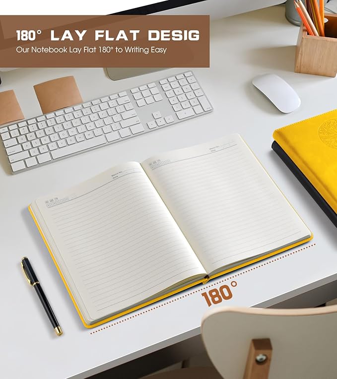 Lined Journal Notebook for Women Men,256 Pages B5 Large Hardcover Leather Journals for Writing,Travel,Business,Work & School,College Ruled Notebooks for Note Taking,Diary Notepad 7.8"×10.2" - Bloomnest