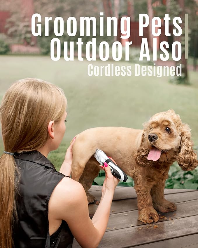oneisall Dog Shaver Clippers Low Noise Rechargeable Cordless Electric Quiet Hair Clippers Set for Dogs Cats Pets - Bloomnest