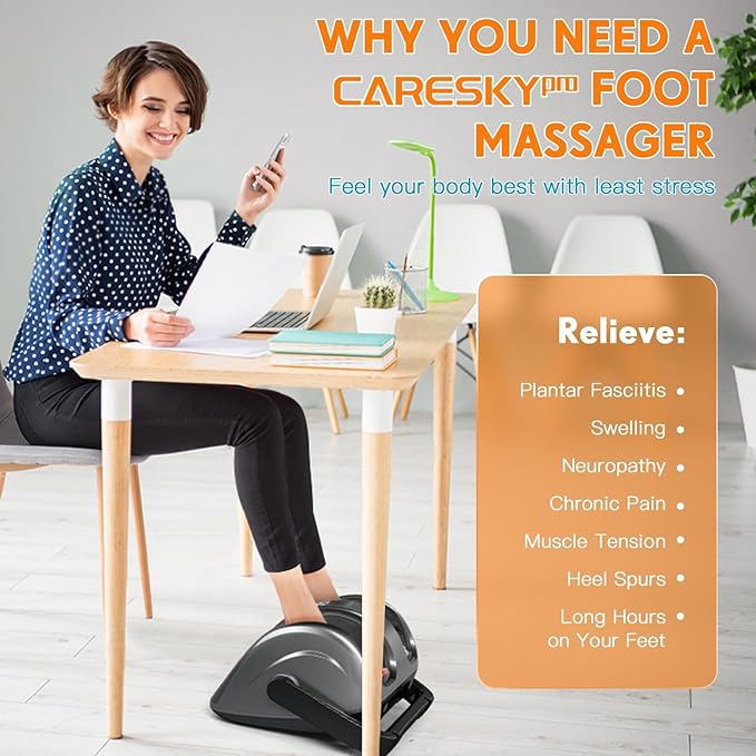 Shiatsu Foot Massager with Heat, FSA Store Eligible Items, 3-Heating for Circulation and Pain Relief, Deep Kneading Rolling for Calf-Feet-Arm Relaxation, Plantar Fasciitis, Neuropathy - Bloomnest