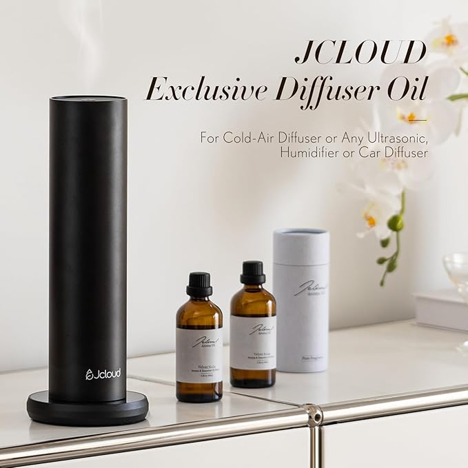 JCLOUD Velvet Noir Essential Oil for Scent Air Machine | Home Luxury and Hotel Scents for Diffuser - Pure Aromatherapy Diffuser Oil with Blackcurrant, Jasmine and Musk - 100mL JCLOUD