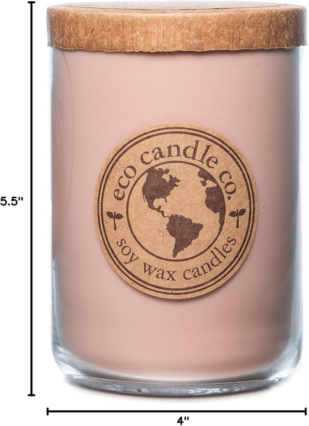 ECO CANDLE CO. Recycled Candle, Coffee Bean, 26 oz. - Scents of Coffee Beans & Hazelnut - 100% Soy Wax, No Lead, Kraft Paper Label & Lid, Hand Poured, Phthalate Free, Made from Midwest Grown Soybeans - Bloomnest
