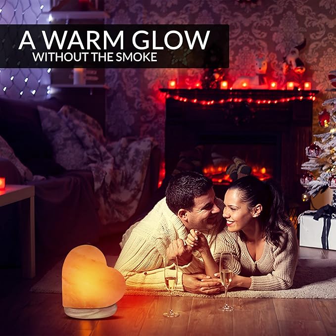 Himalayan Glow 944AC USB Heart Salt Lamp, Multicolor Night light, Best Home Decor by WBM - Bloomnest