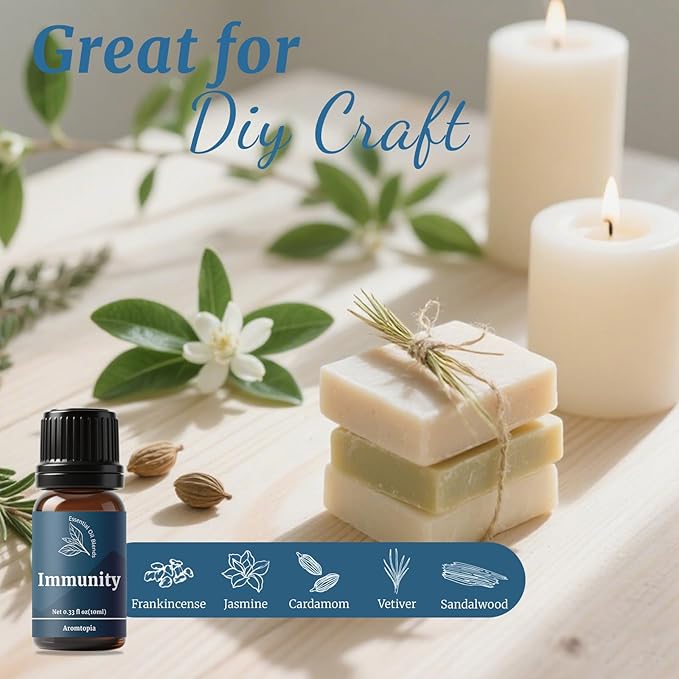Essential Oil Blends Set, Aromtopia Essential Oils for Diffusers for Home, Well-Being Diffuser Oil Kit- 6x10ml, Relax, Happy, Calm Mind, Sweet Dream and More, for Aromatherapy, Candle Making, Massage - Bloomnest
