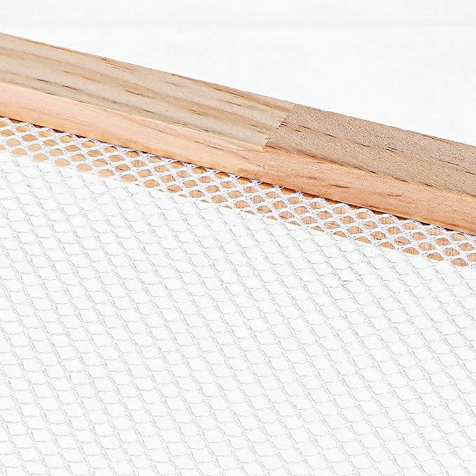 Set of 2 Stackable Wood Pasta Herb Drying Rack, Food Dryer Stand with Net for Drying Seeds, Herb, Bud - Bloomnest