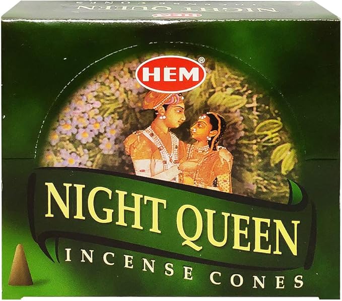 TRUMIRI Night Queen Incense Cone Bundle with Holder - 120 Cones (12 Packets of 10) TRUMIRI