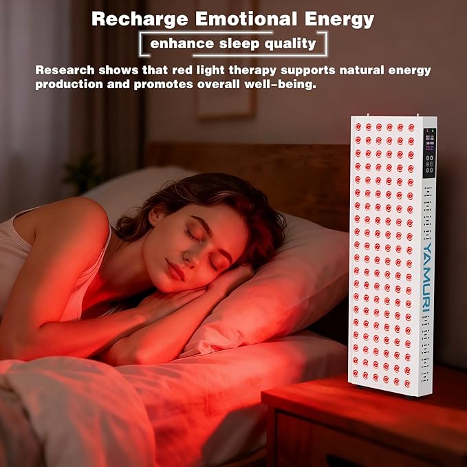 220W Red Light Therapy Panel Lamp for Face & Body - Infrared Red Light Therapy Device, Dual Chip | High Power LED Light Therapy for Skin, Recovery & Relaxation at Home - YA120 YAMURI