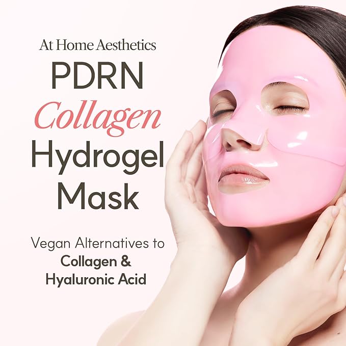The Face Shop Rose PDRN Pink Collagen Face Mask, Korean Glass Skin Essential, Hyaluronic Acid for Moisturizing & Skin Elasticity, Firming, 4EA - Bloomnest